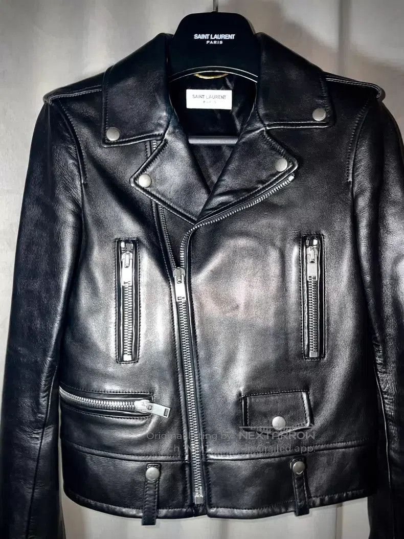 Saint Laurent Paris Saint Laurent Paris Moto Leather Jacket i Size XS / US 0-2 / IT 36-38 - 3 Thumbnail