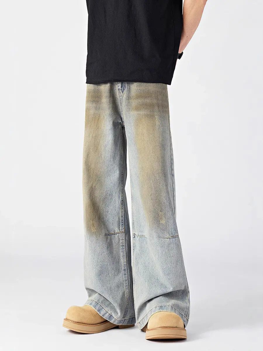 Japanese Brand × Jean Retro loose wide leg slightly flared jeans Size US 32 / EU 48 - 2 Thumbnail