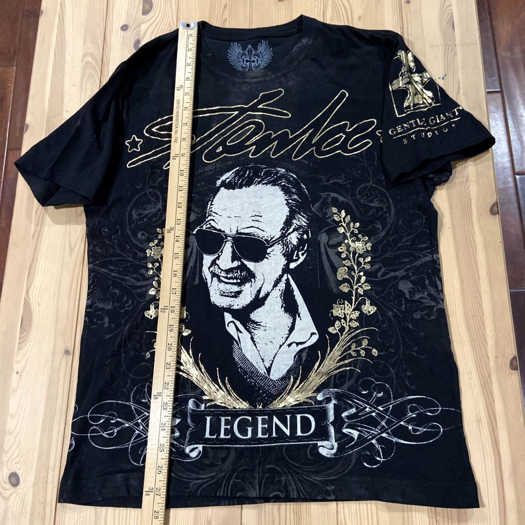 Lee Xzavier AXR T-Shirt Legen d Men M Black Cotton Crew Neck Short Sleeve Relaxed Fit Legend Metal Stan Lee G Size US M / EU 48-50 / 2 - 4 Thumbnail
