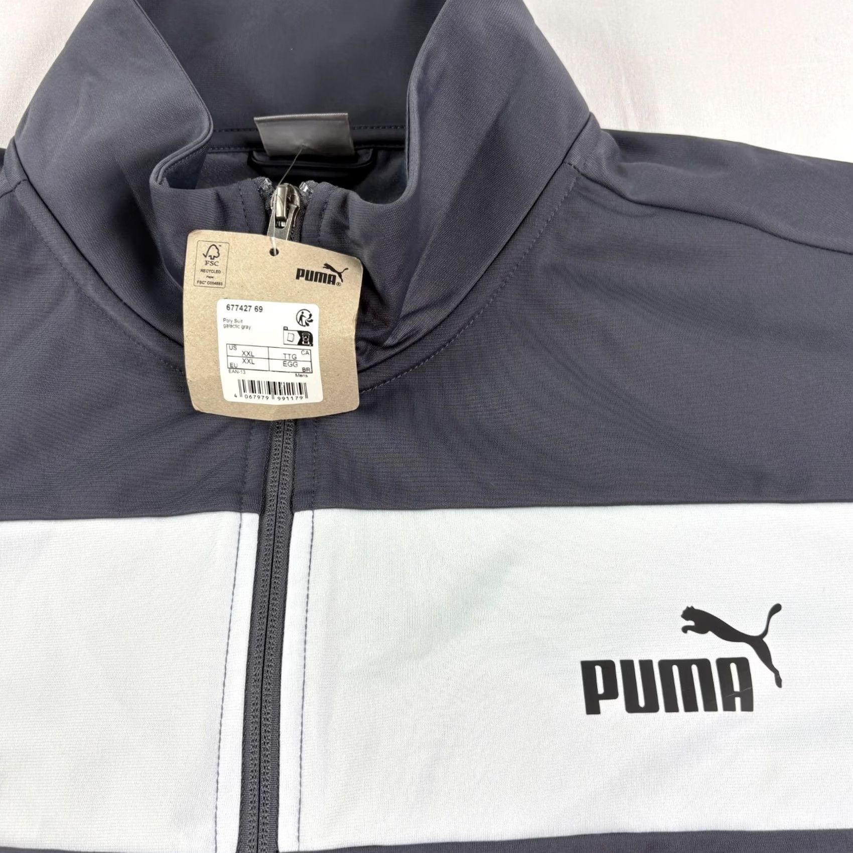 Puma Puma Track Jacket Mens 2XL Gray Full Zip Performance Casual Stretch NEW Size US XXL / EU 58 / 5 - 3 Thumbnail