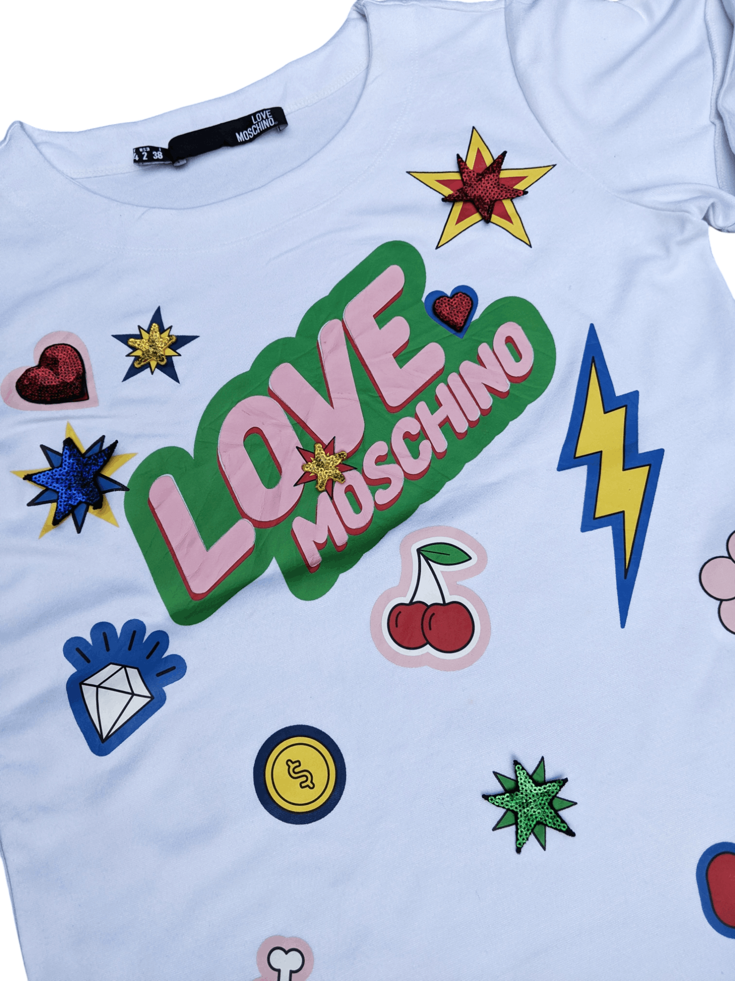 Moschino Moschino Love T shirt Size XS / US 0-2 / IT 36-38 - 2 Thumbnail