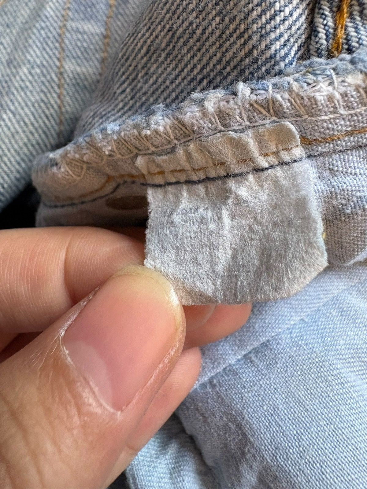 Levi's Vintage 70s Levis 501 Bartacks Mud Wash Jeans Button #2 Size US 31 - 10 Thumbnail