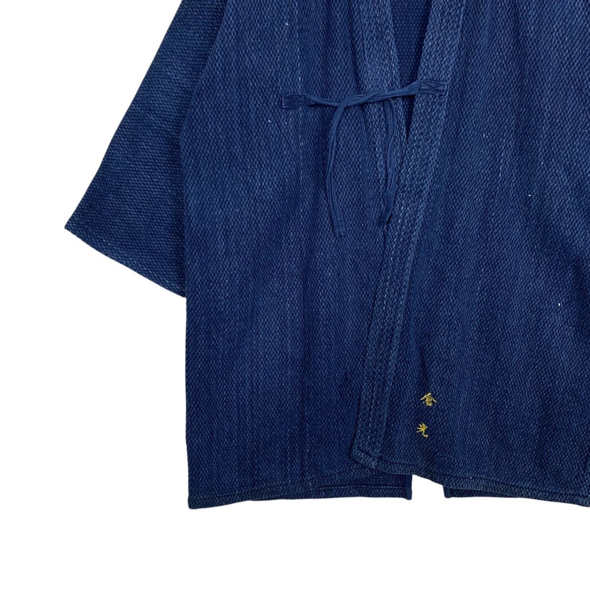 Japanese Brand Vintage 90s HANA Indigo Sashiko Thick Weave Kimono 2690-C120 Size US M / EU 48-50 / 2 - 3 Thumbnail