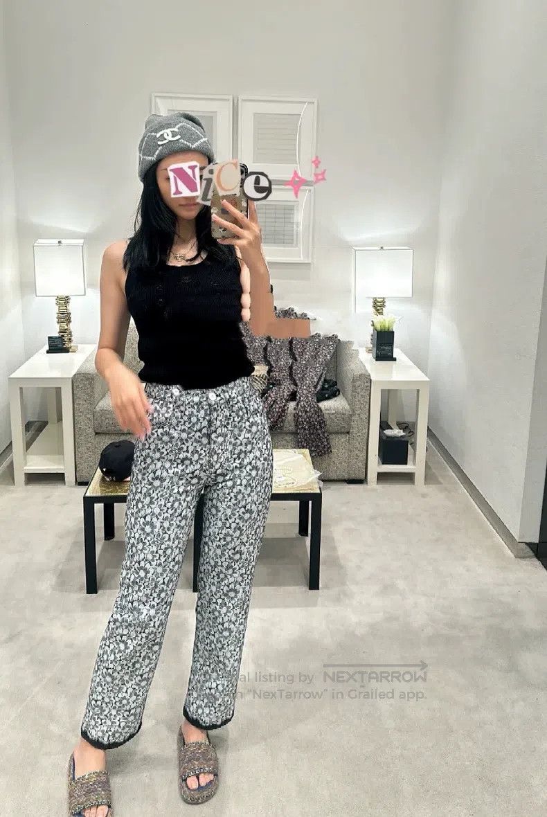 Chanel Chanel 24B floral jeans Size 24" / US 00 / IT 34 - 1 Thumbnail
