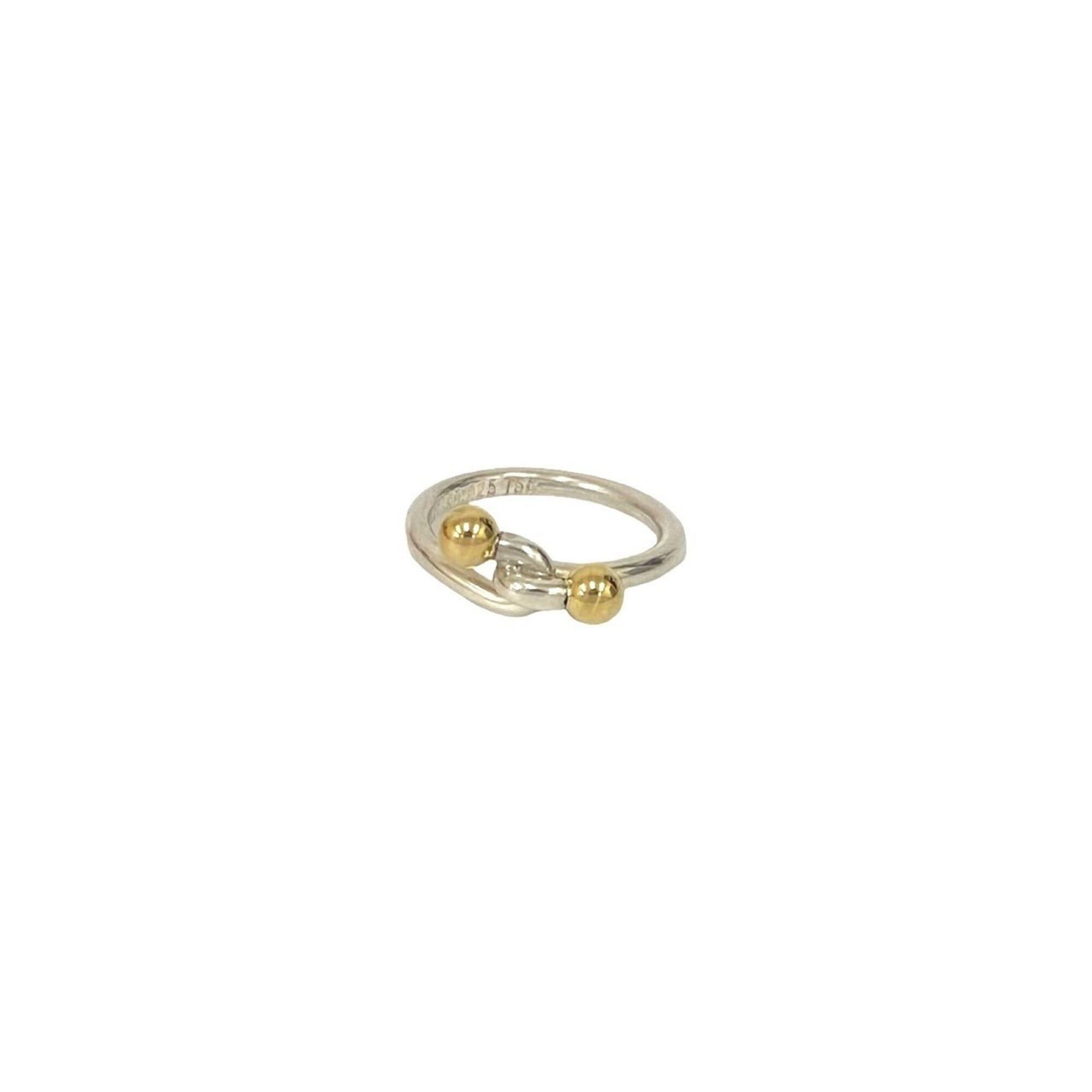 Tiffany & Co. TIFFANY&Co. Tiffany Love Knot Sterling Silver 925 18K Gold Ring - Women's & Men's 28728 Size ONE SIZE - 1 Thumbnail