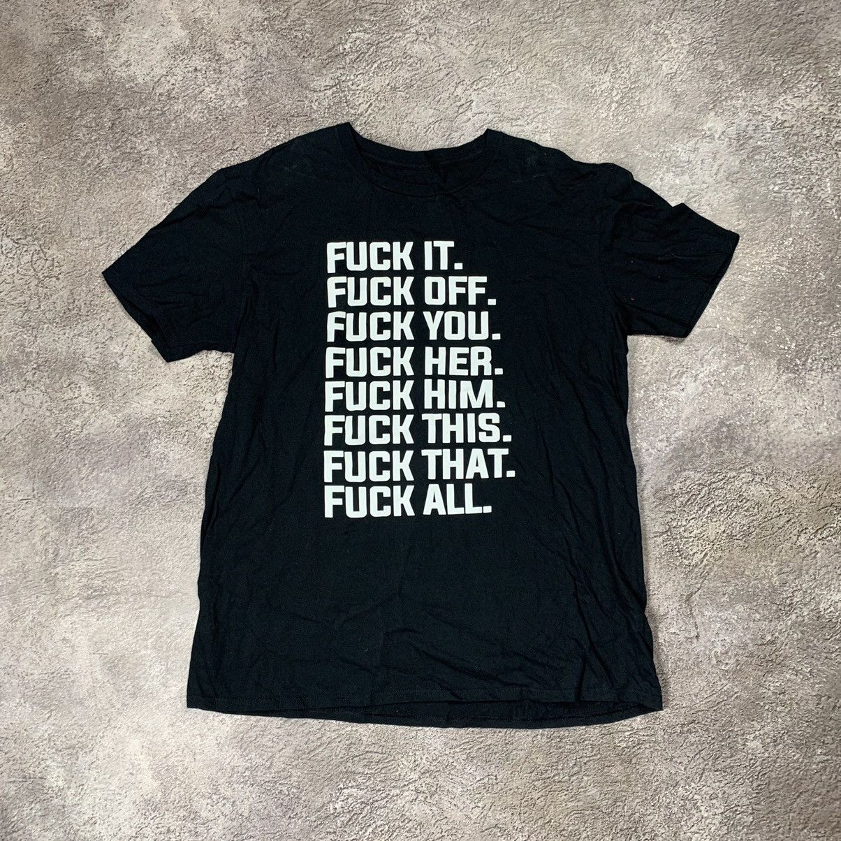 Vintage Vintage Y2K Graphic Tee Slogan Print Streetwear Punk Slim L Size US L / EU 52-54 / 3 - 1 Thumbnail