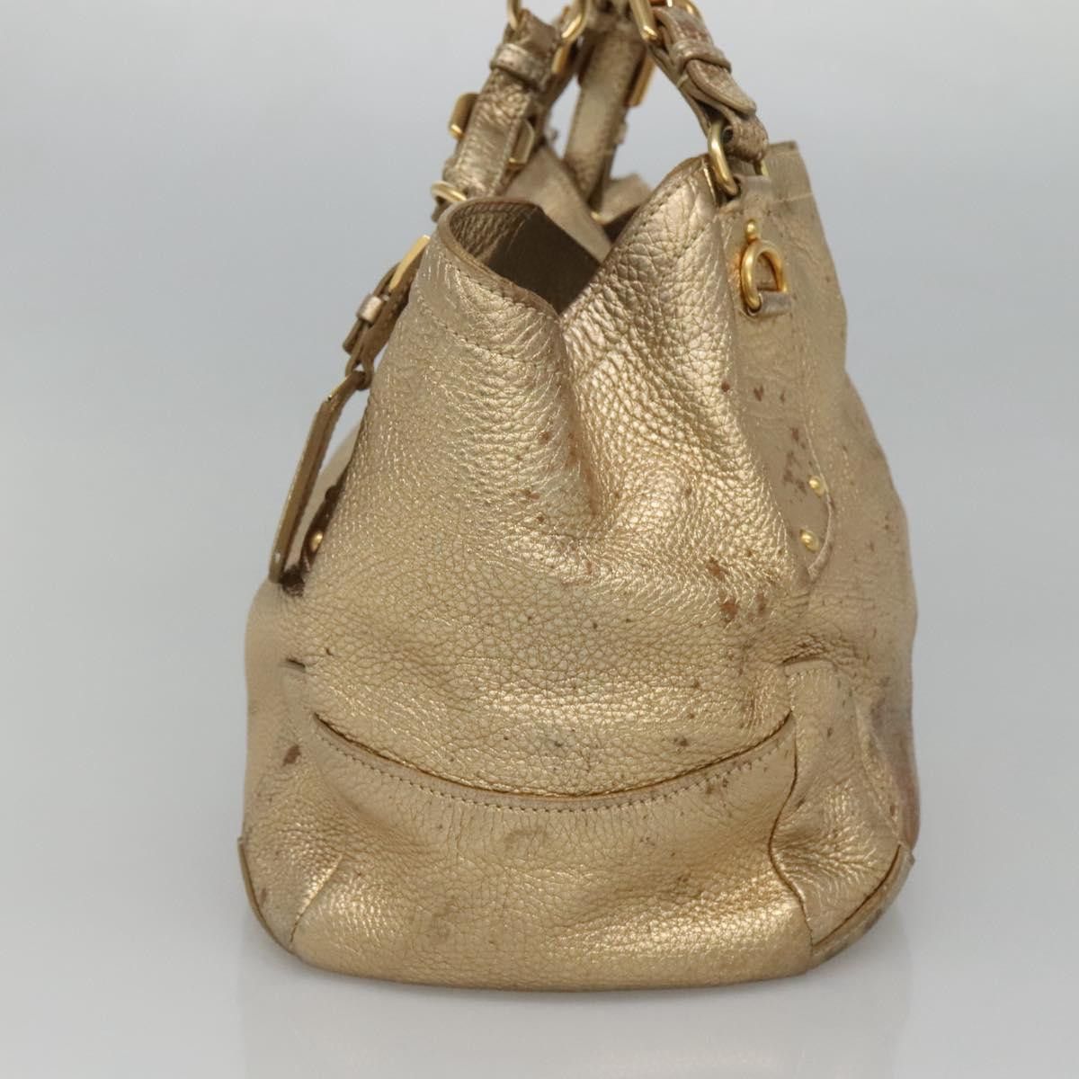 Prada PRADA Tote Bag Leather Gold Tone Size ONE SIZE - 5 Thumbnail
