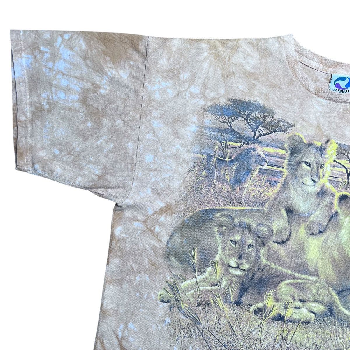 Liquid Blue × Vintage Vtg 2000s Liquid Blue Lion Pack Nature Tie Dye Graphic Tee Size US XL / EU 56 / 4 - 5 Thumbnail
