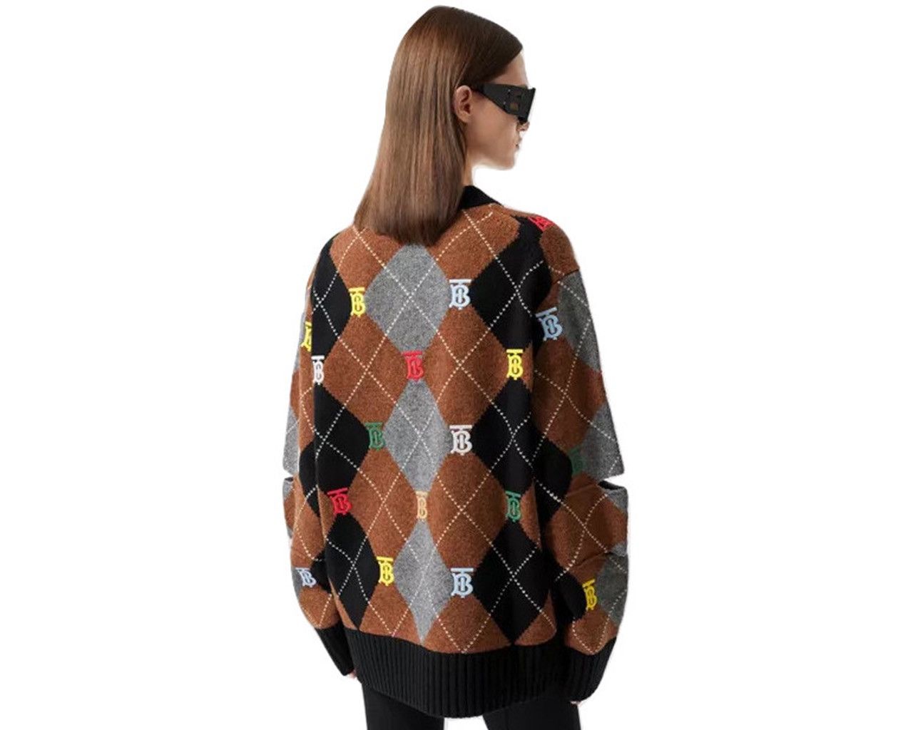 Burberry Dua Lipa’s Argyle Burberry Knit Sweater Size L / US 10 / IT 46 - 9 Thumbnail