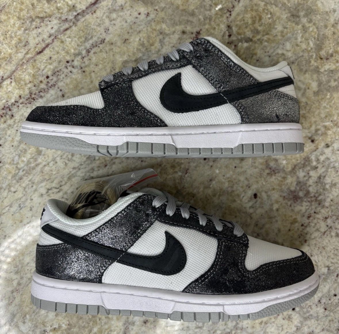 Nike Size 6W/4.5M-NEW Nike Dunk Low Golden Gals Metallic Silver Size US 6 / IT 36 - 2 Thumbnail