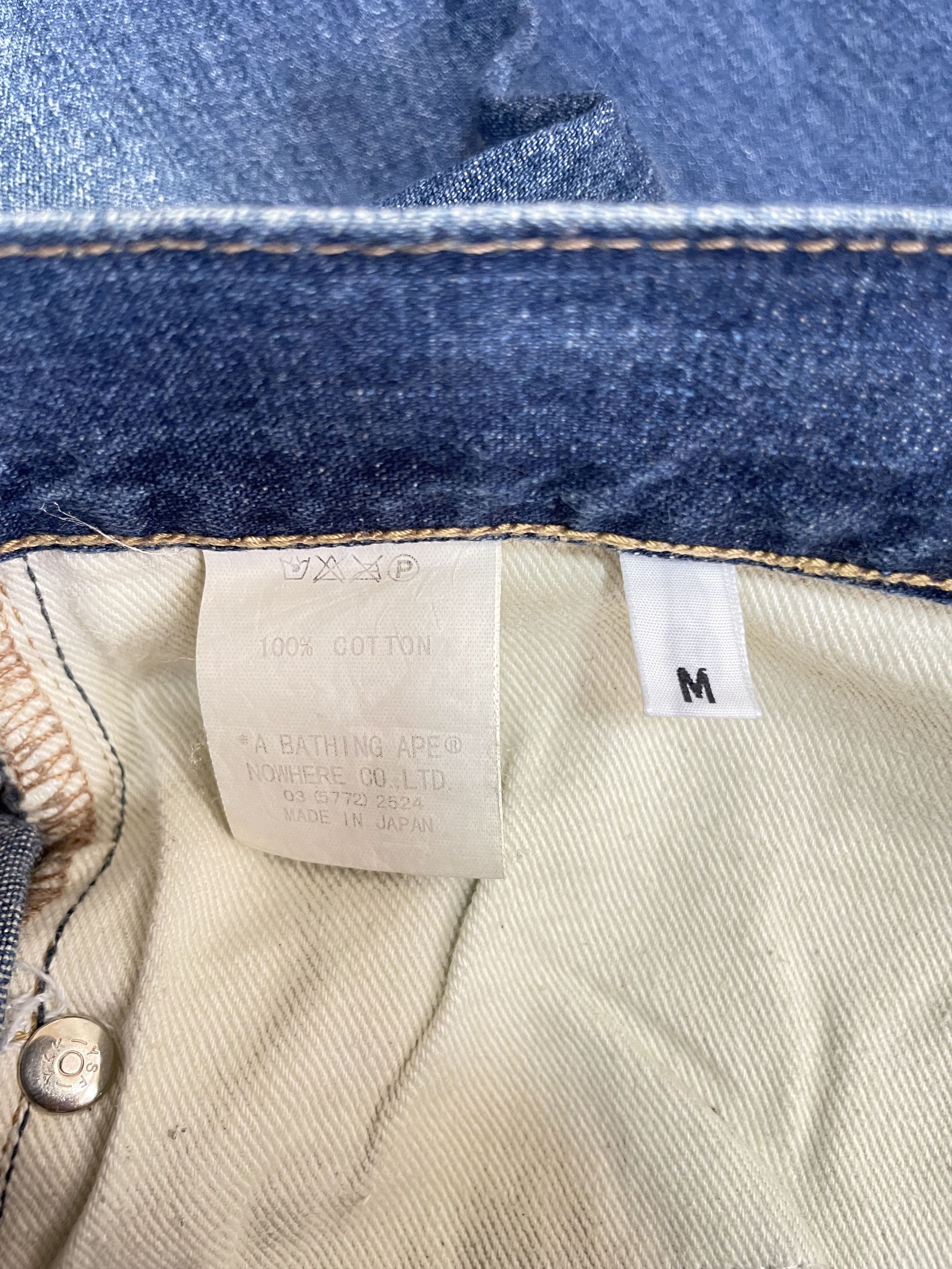 Bape × Nigo × Vintage OG Bape - Double Pocket Logo Denim Pants Size US 32 / EU 48 - 10 Thumbnail