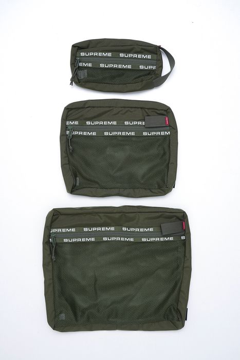 Supreme Supreme Mesh Organizer Pouch Set Olive | Grailed