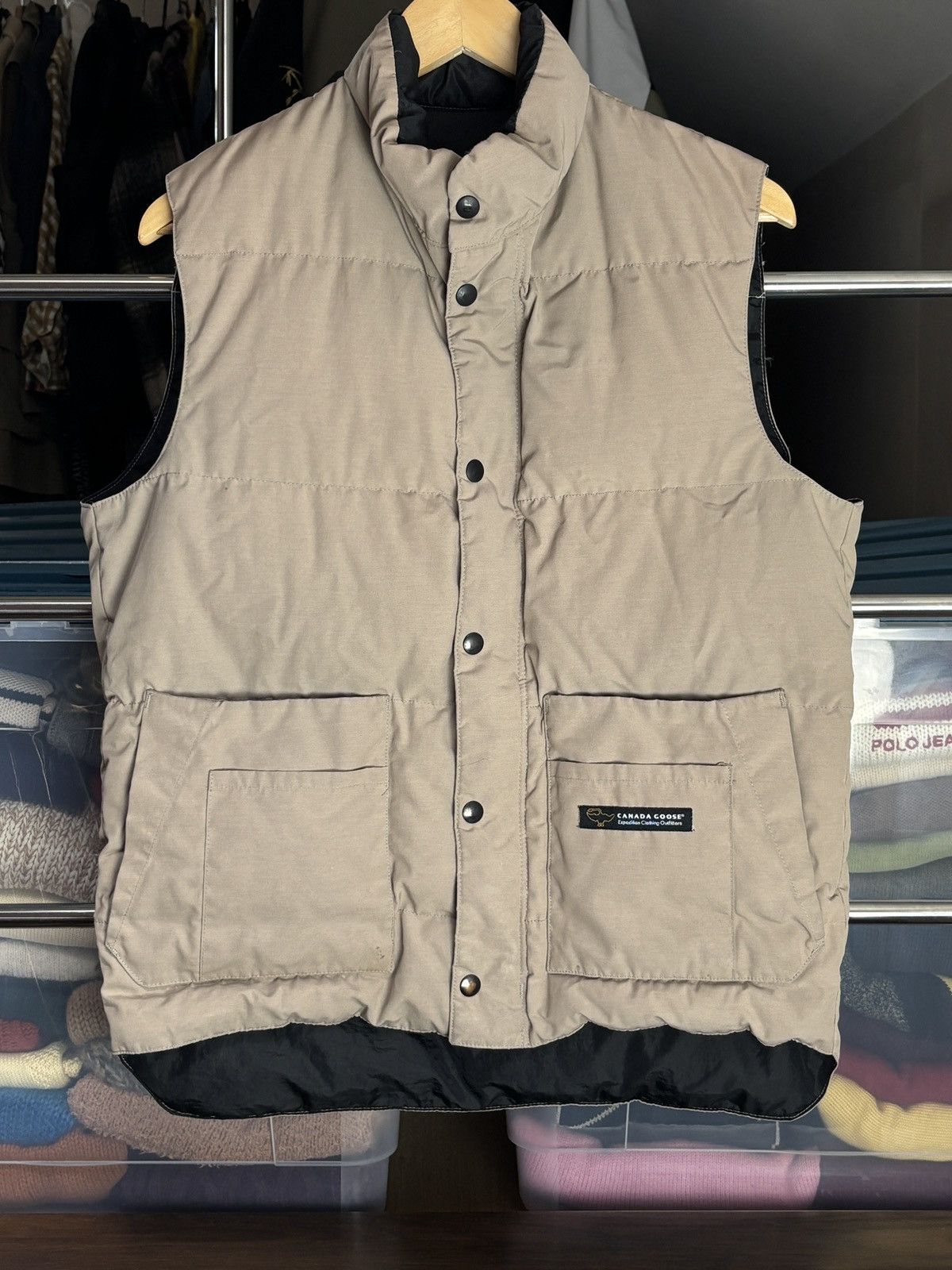 Canada Goose Canada Goose Beige Vintage Puffer Down Vest Size US S / EU 44-46 / 1 - 1 Thumbnail