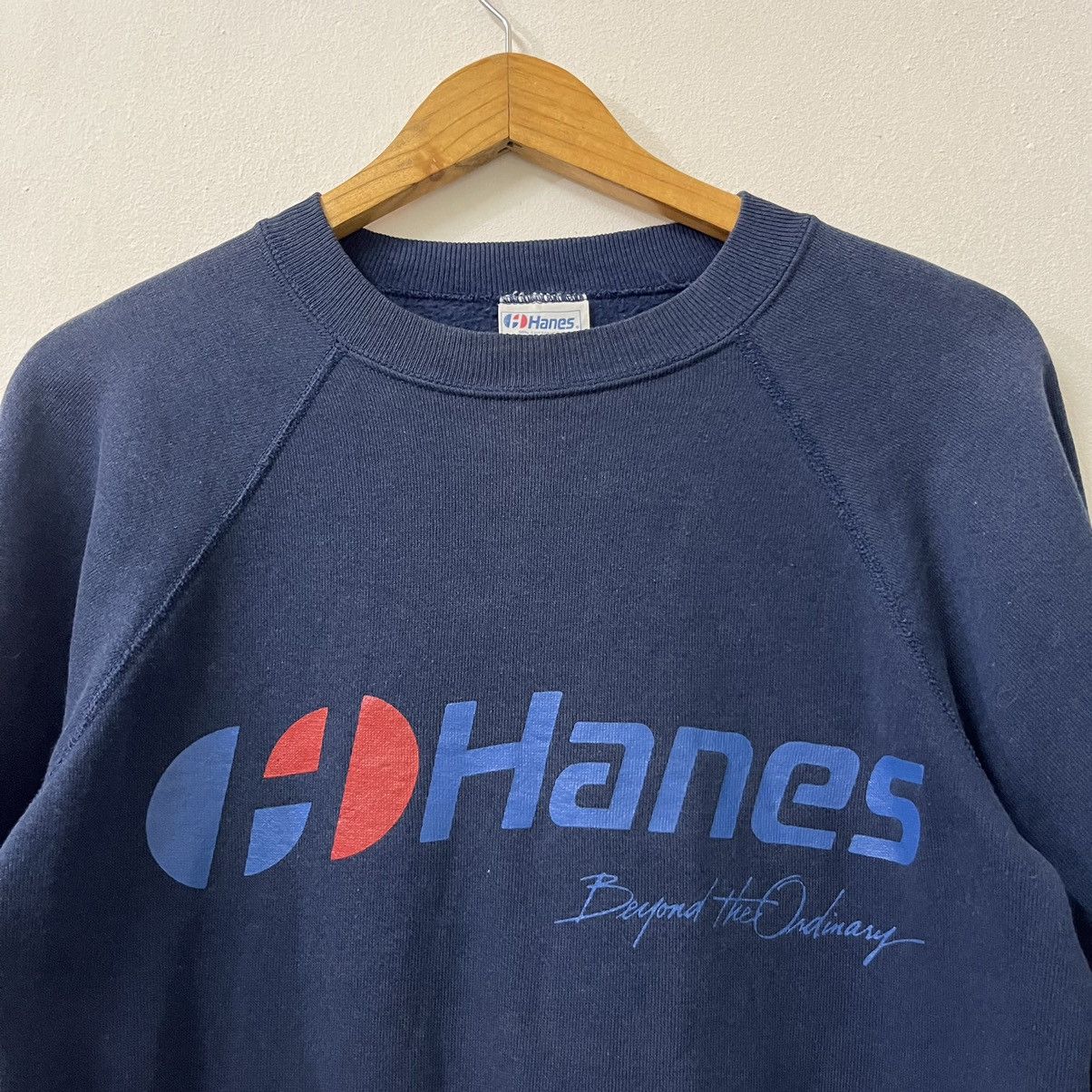 Hanes × Vintage Vintage 80s Hanes Sweatshirt Size US M / EU 48-50 / 2 - 2 Thumbnail