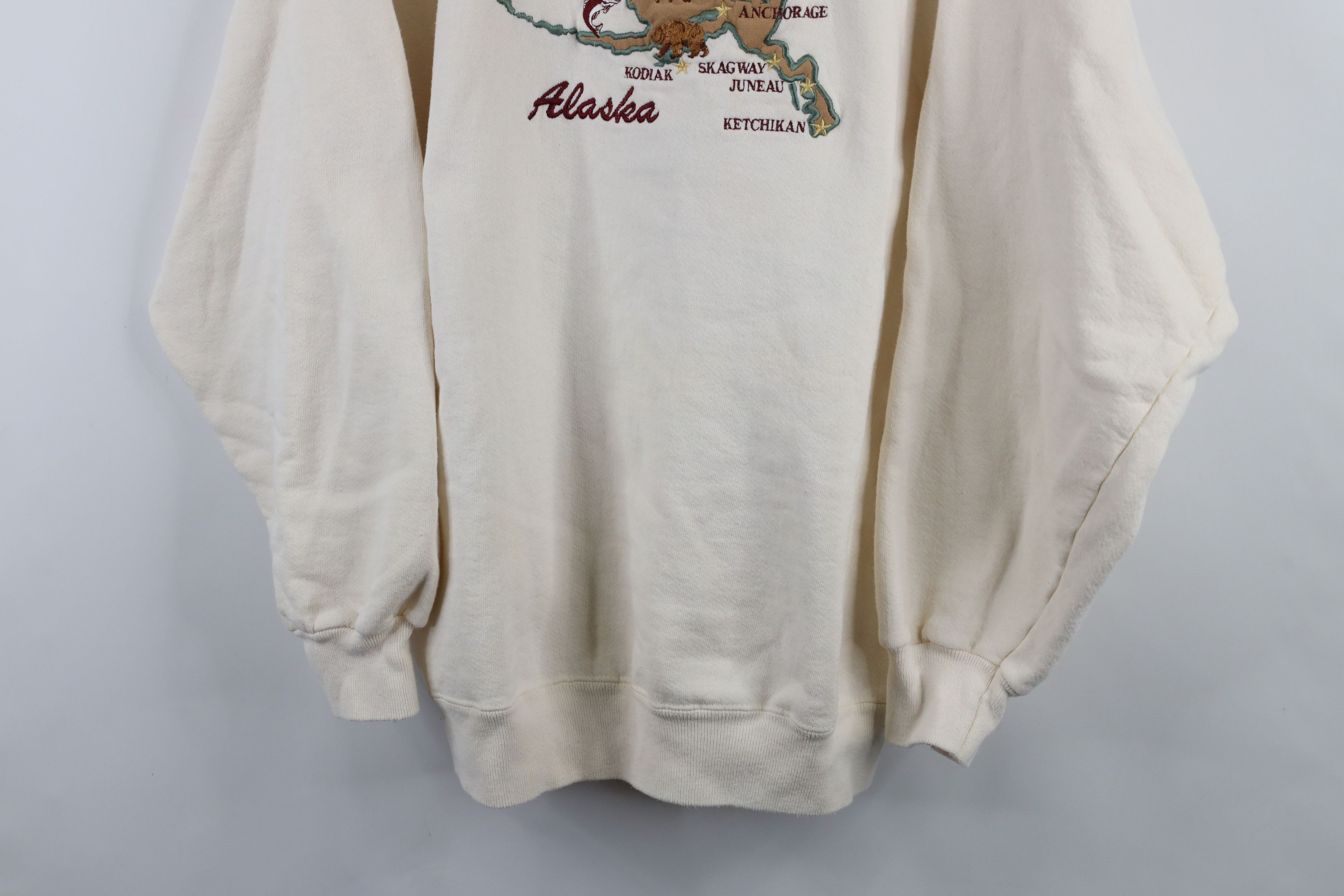 Vintage Vintage 90s Streetwear Heavyweight Map Nature Sweatshirt USA Size US XXL / EU 58 / 5 - 3 Thumbnail