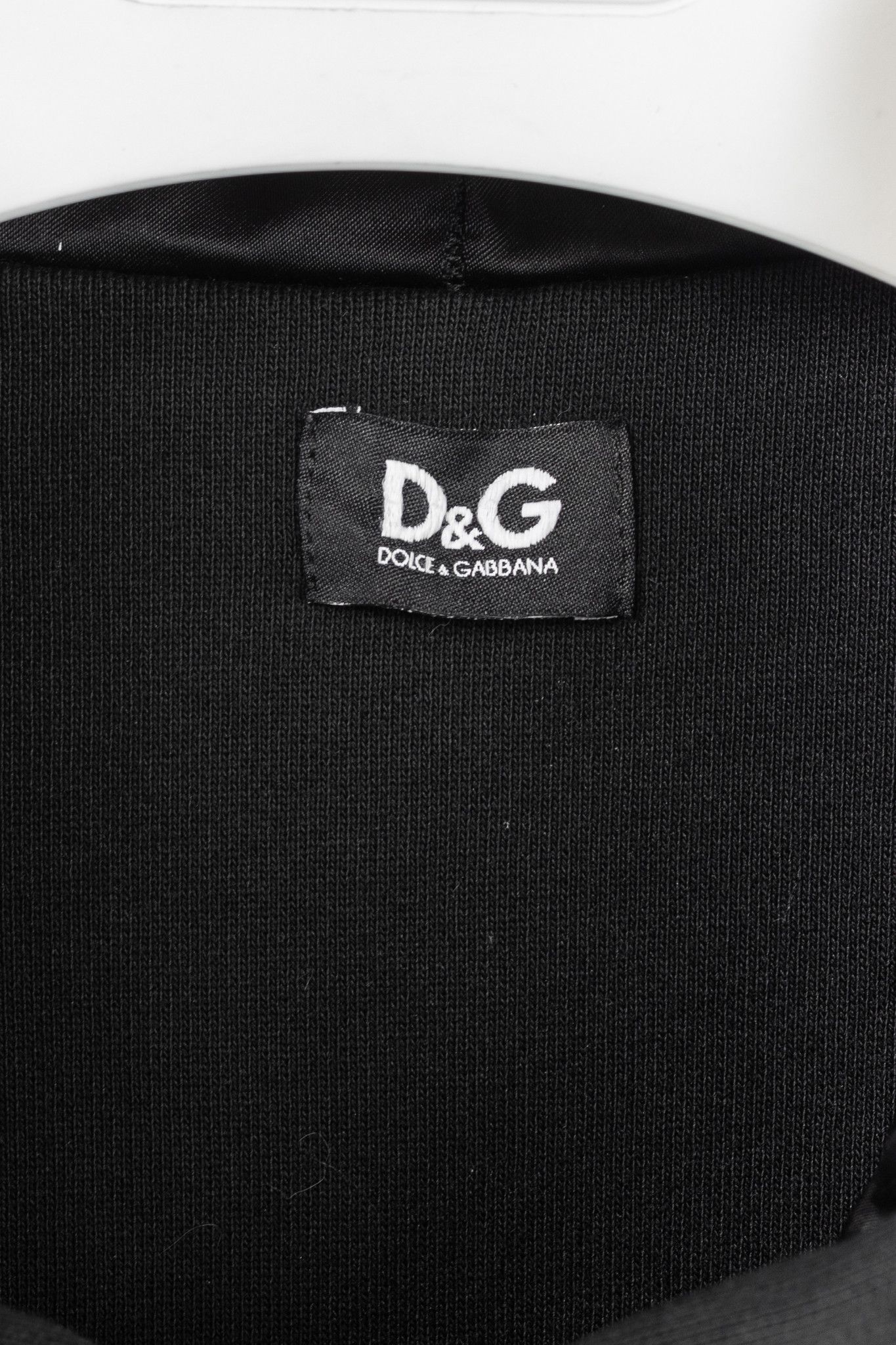 Dolce & Gabbana D&G Dolce & Gabbana Black Cotton Logo-Embroidered Zip Hoodie Size US M / EU 48-50 / 2 - 4 Thumbnail