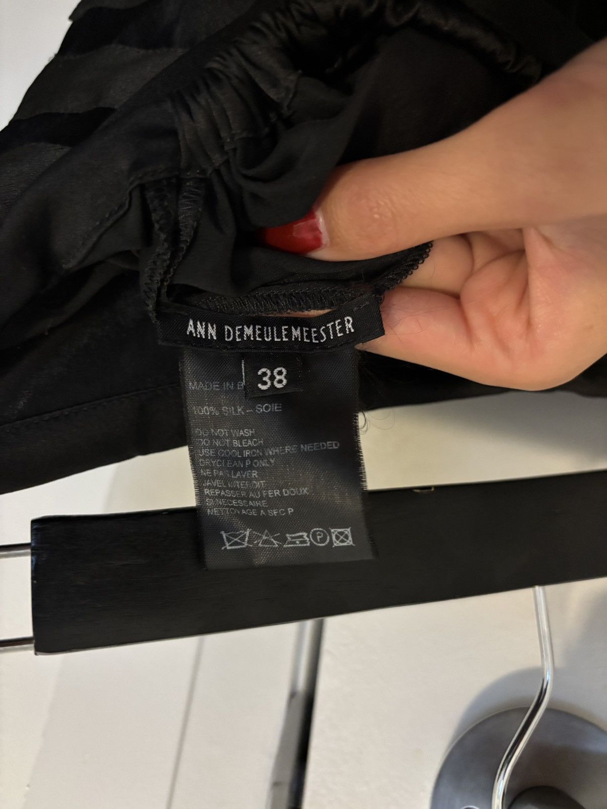 Ann Demeulemeester Ann Demeulemeester Black Silk Strap Skirt Size 27" / US 4 / IT 40 - 5 Thumbnail