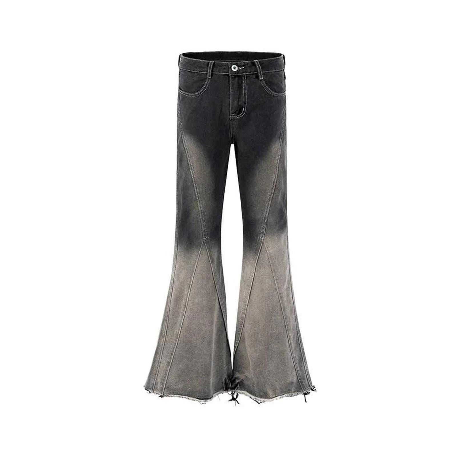 Japanese Brand Chunky Gradient Flared Jeans, Stack Jeans Size US 30 / EU 46 - 2 Thumbnail