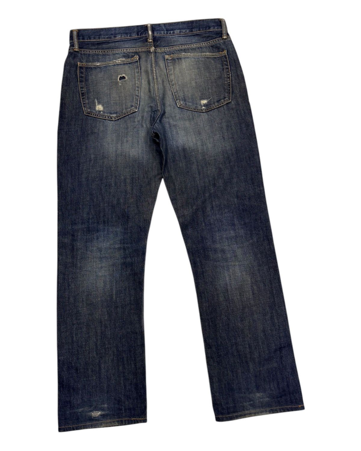 Gap × If Six Was Nine × Le Grande Bleu (L.G.B.) GAP STRAIGHT FIT COUPE DROITE DISTRESSED DENIM Size US 35 - 4 Thumbnail