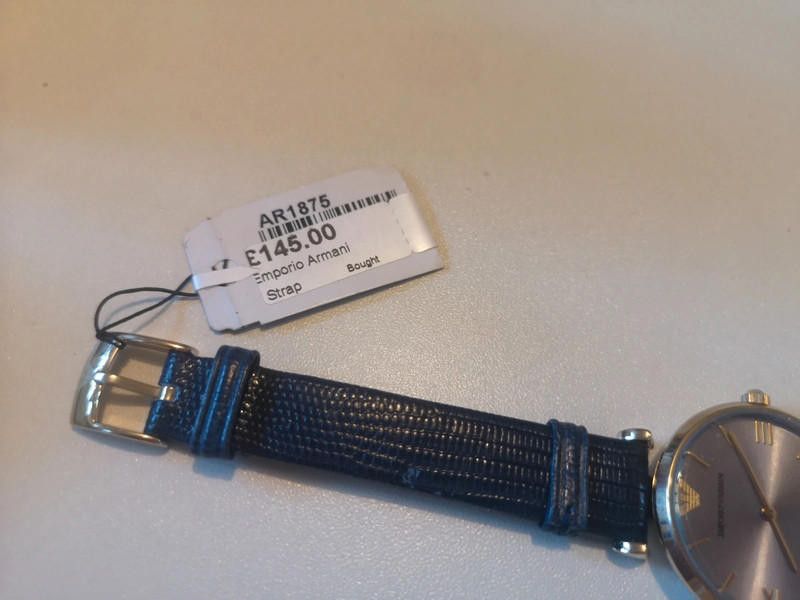 Emporio Armani Emporio Armani ladies blue leather strap AR1875 Size ONE SIZE - 6 Thumbnail