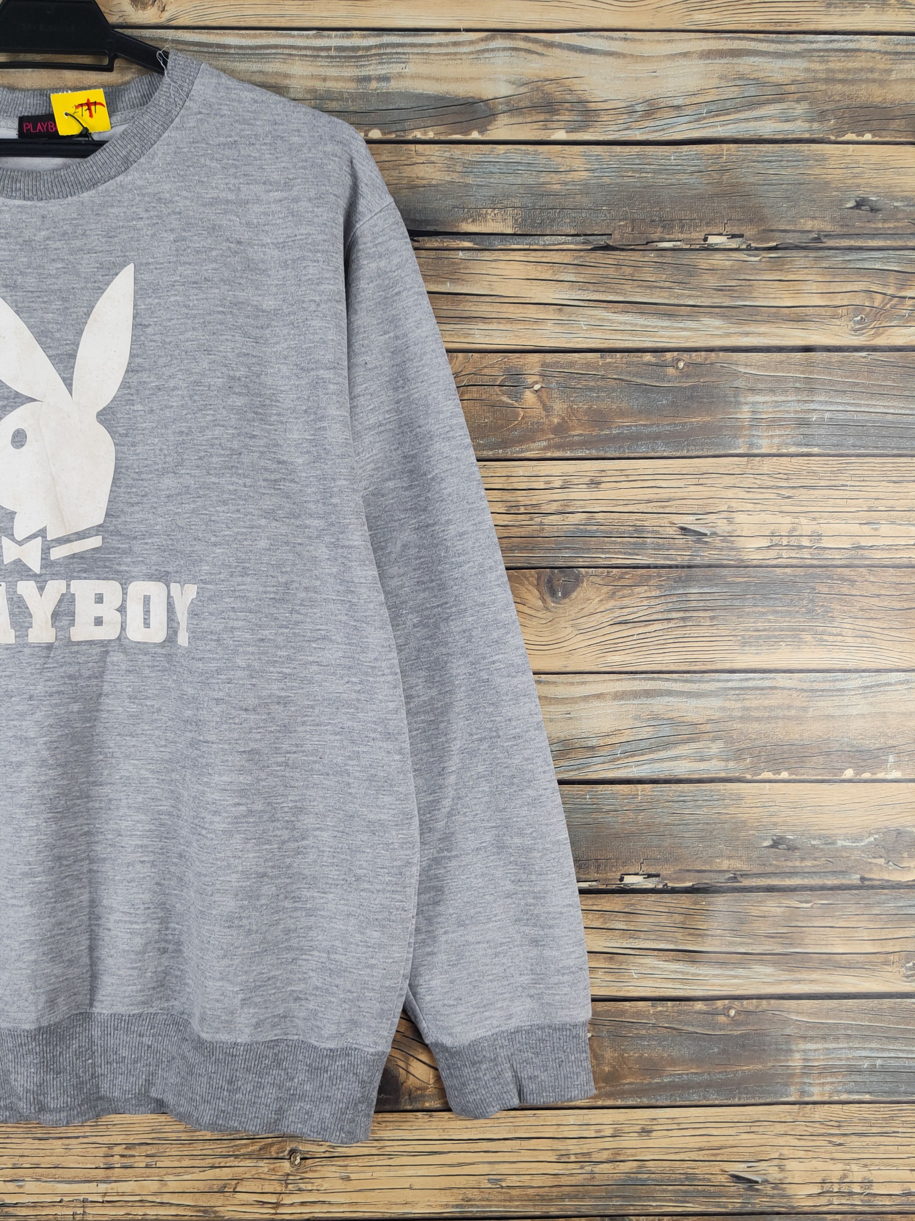 Japanese Brand Playboy vintage big logo Gray Sweatshirts #W1373 Size US L / EU 52-54 / 3 - 6 Thumbnail