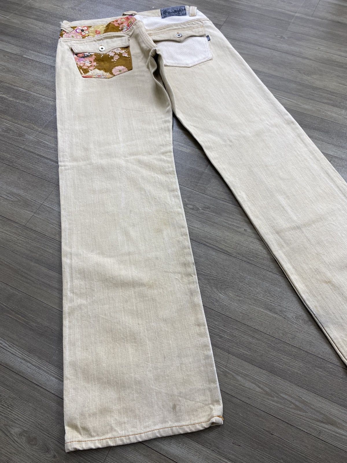 Japanese Brand Juvenile Delinquent Sakura Sukajan Karakuri Style Jeans Size US 32 / EU 48 - 2 Thumbnail