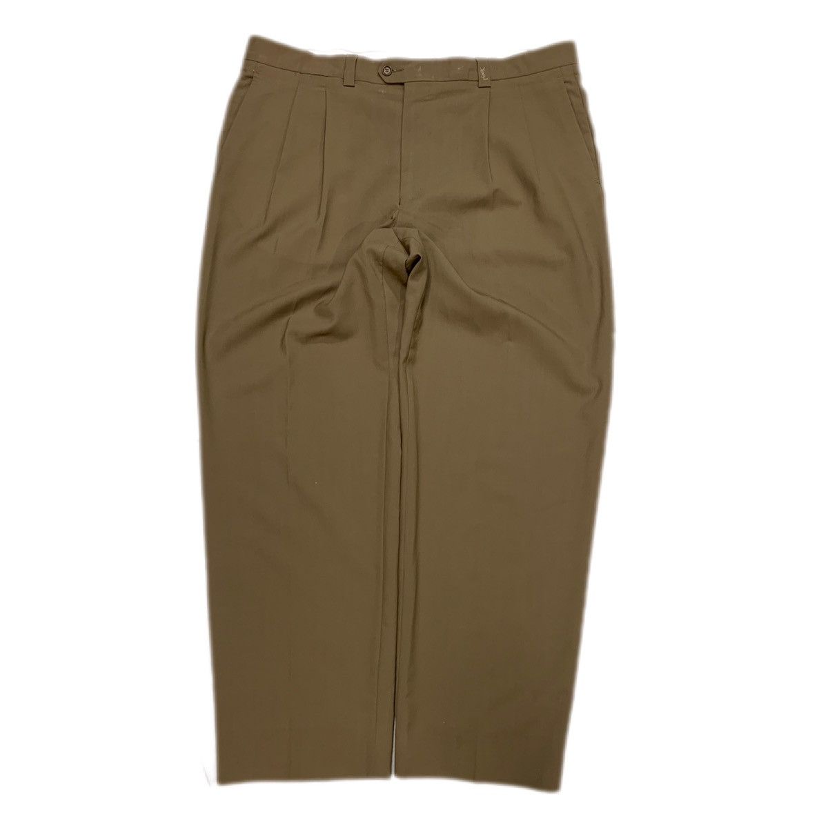 Yves Saint Laurent 90s Vintage Brown faded Yves Saint Laurent chino trousers Size US 39 - 1 Thumbnail