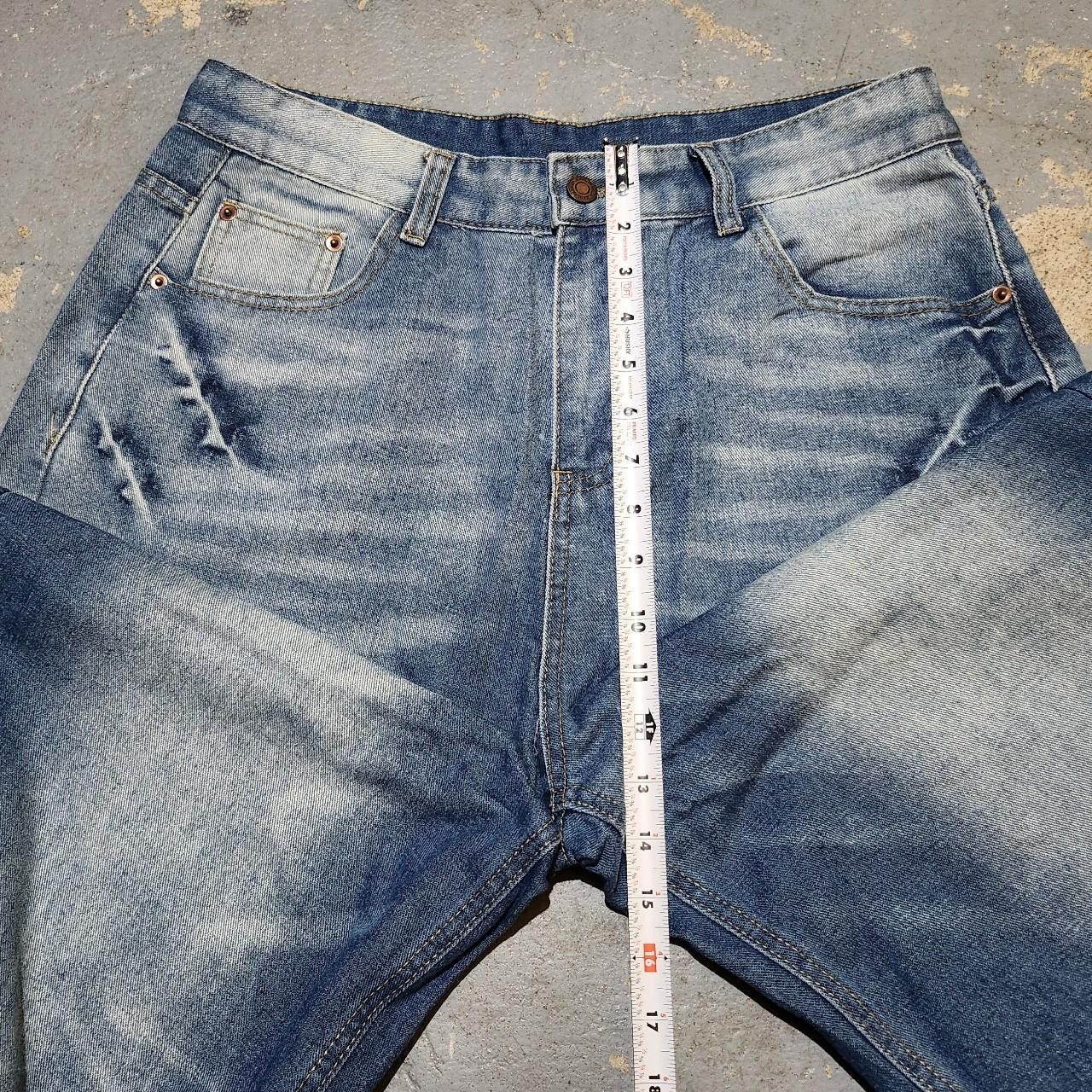 Japanese Brand Faded blue baggy jeans wide leg loose fit y2k styke Size US 32 / EU 48 - 8 Thumbnail