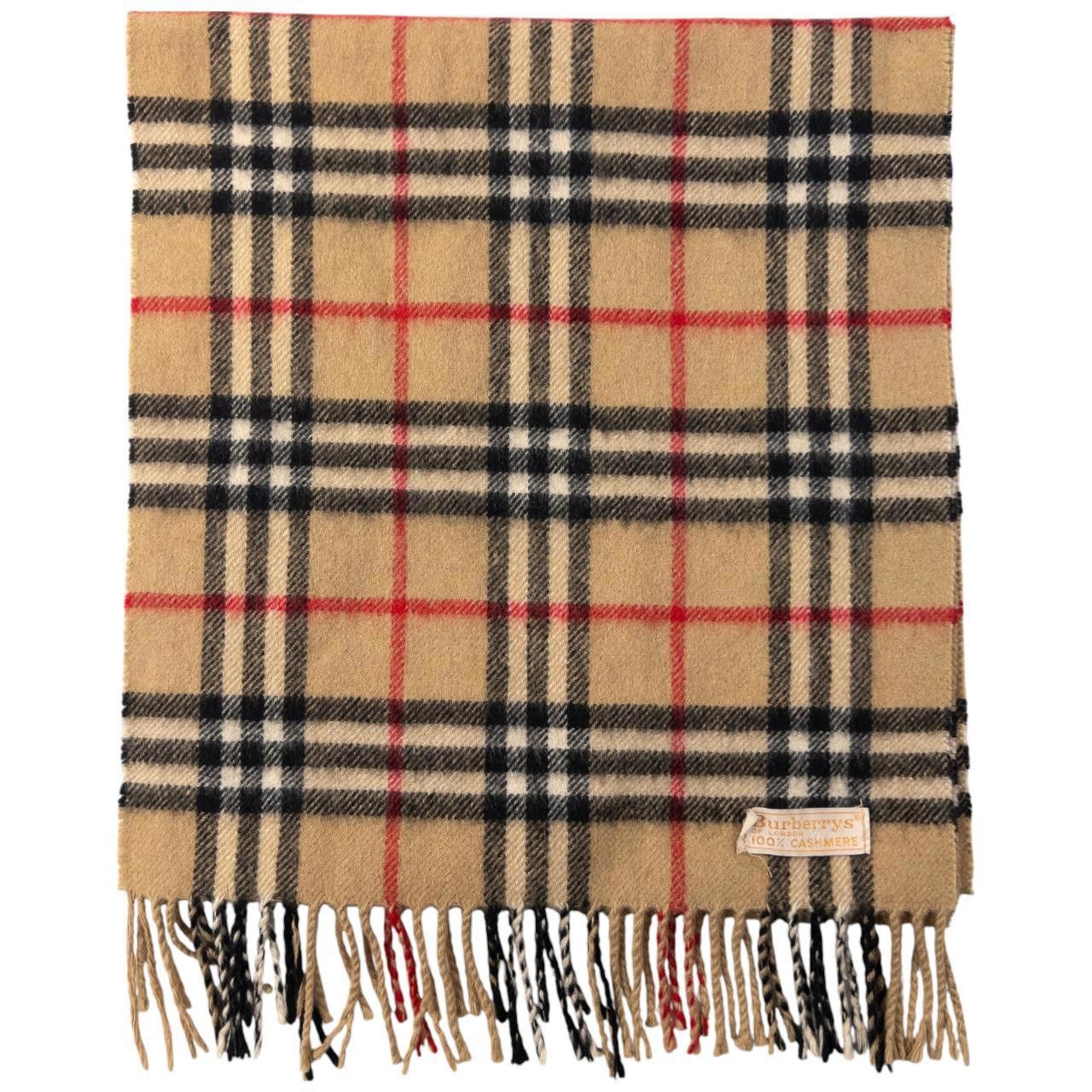 Burberry Vintage Burberry Nova Check Cashmere Tassel Scarf Size ONE SIZE - 1 Thumbnail