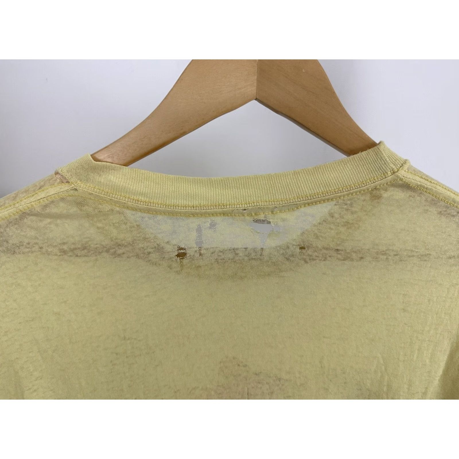 Vintage VTG 80s Cool It At South Of The Border Super Paper Thin Burnout Worn T-Shirt L Yellow Mens Short Sleeve Vintage Shirt Size US L / EU 52-54 / 3 - 7 Thumbnail