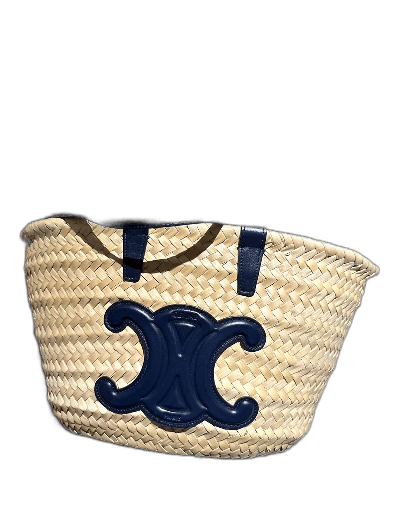Celine Logo Woven Tote Bag in Beige, Men's