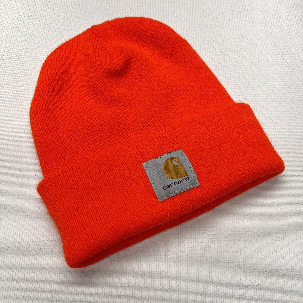 Carhartt Carhartt Beanie Bright Orange Hunting Outdoors Logo Acrylic Size ONE SIZE - 2 Thumbnail