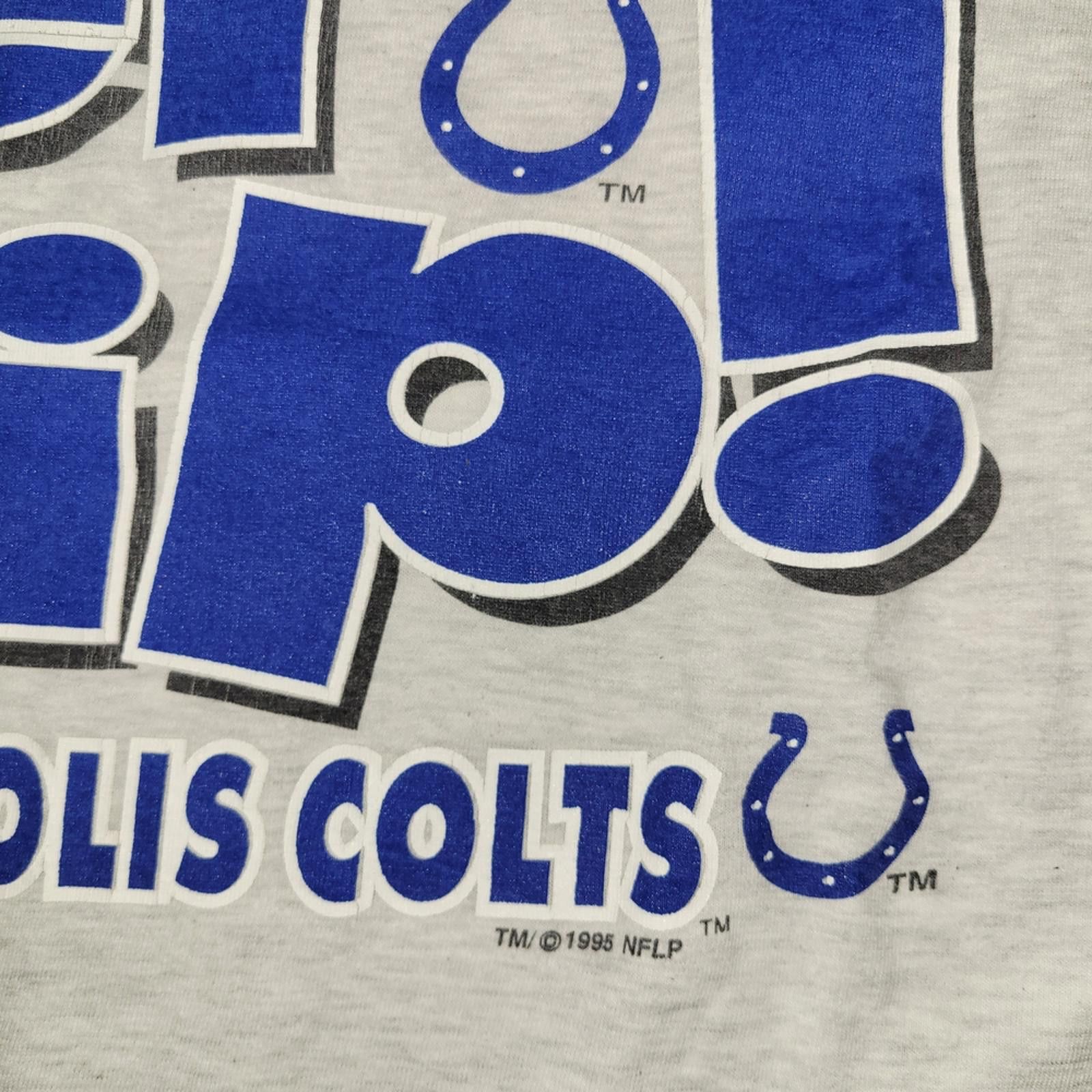 Logo 7 Vintage Indianapolis Colts 1995 T-shirt Gray Made In USA XL Size US XL / EU 56 / 4 - 3 Thumbnail