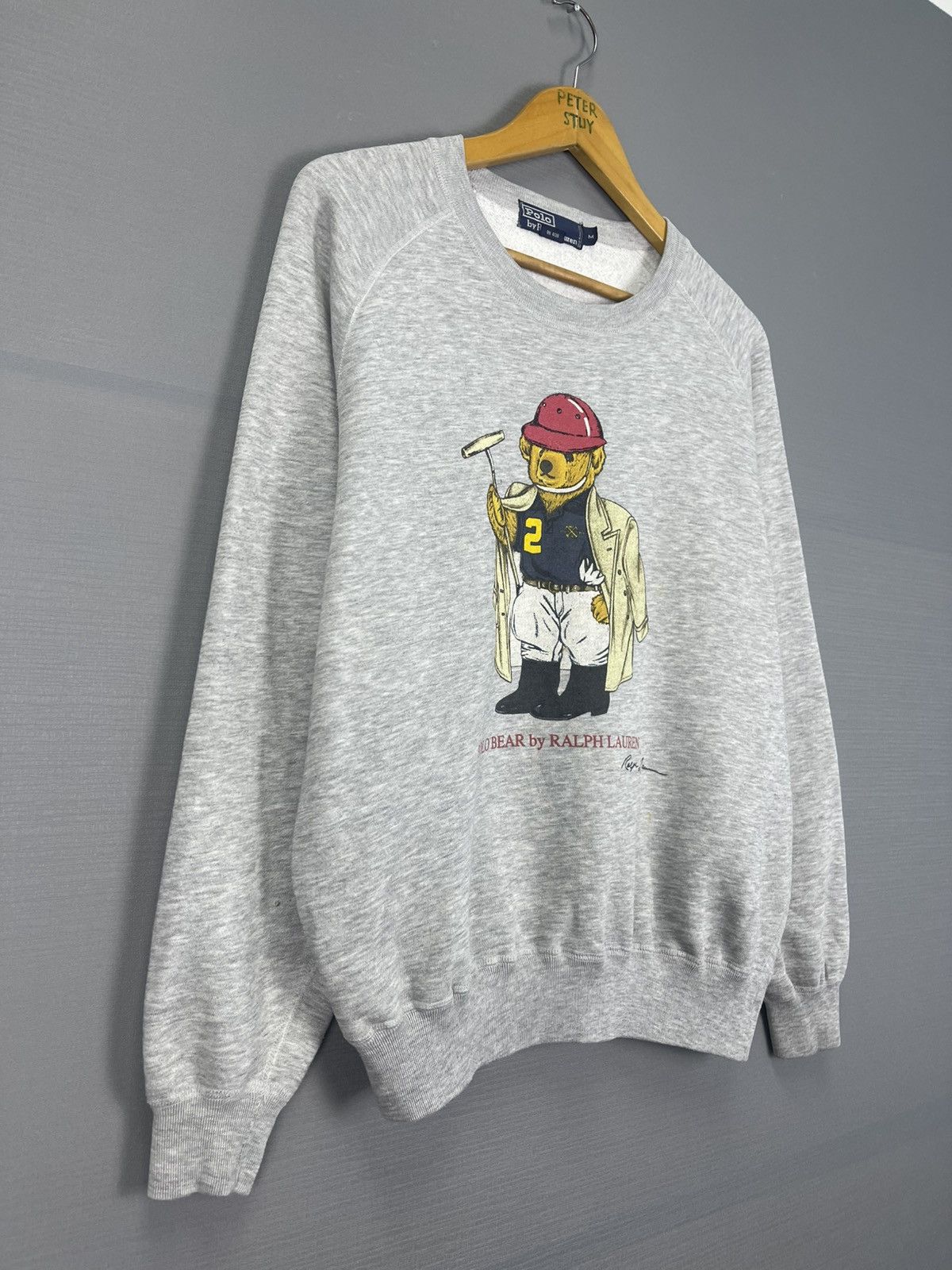 Vintage Vintage 90’s Polo By Ralph Lauren Bear Logo Sweatshirt Size US M / EU 48-50 / 2 - 4 Thumbnail