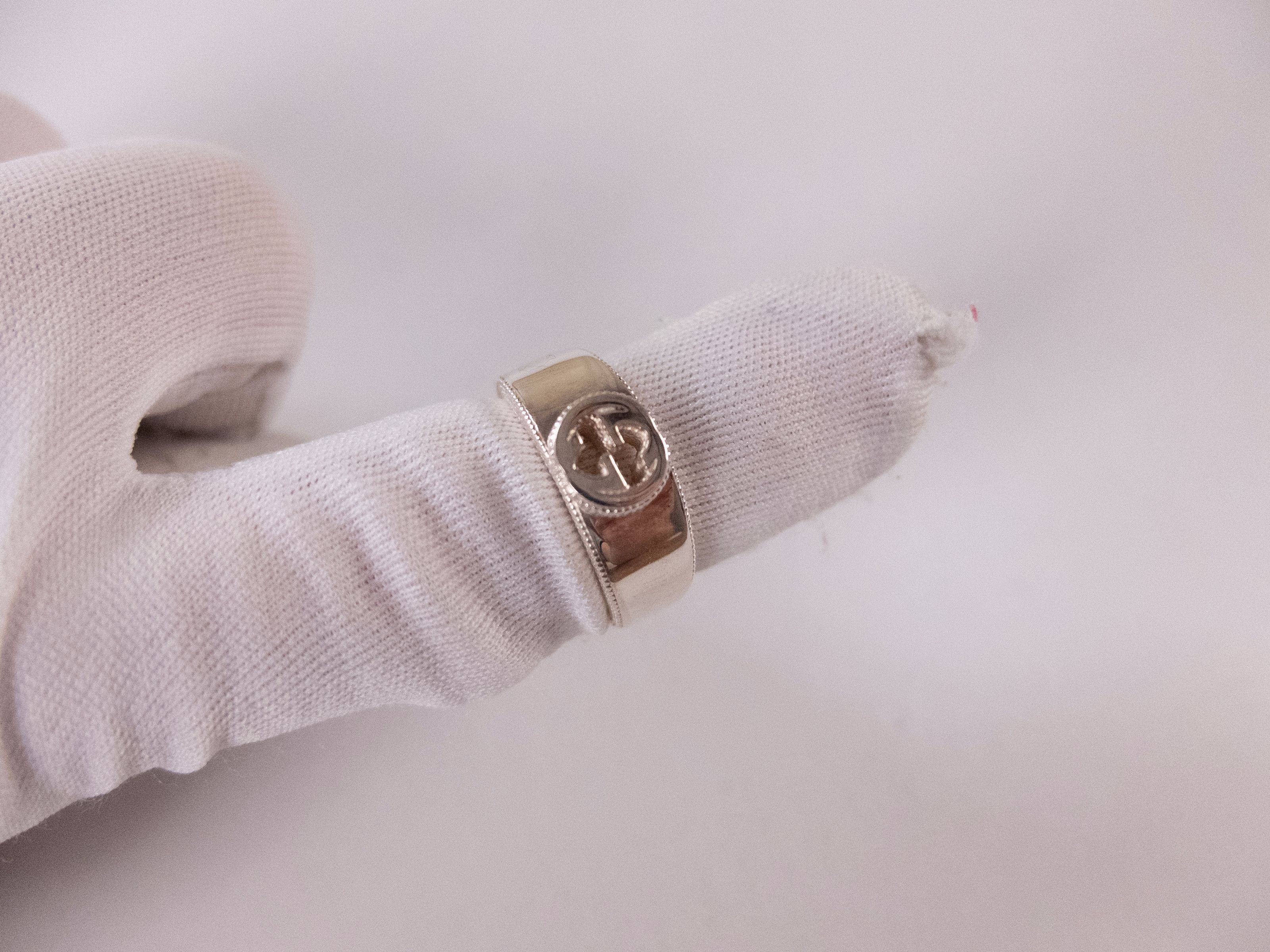 Gucci GUCCI Sterling silver interlocking G logo ring Size 20 / 9 Size ONE SIZE - 3 Thumbnail