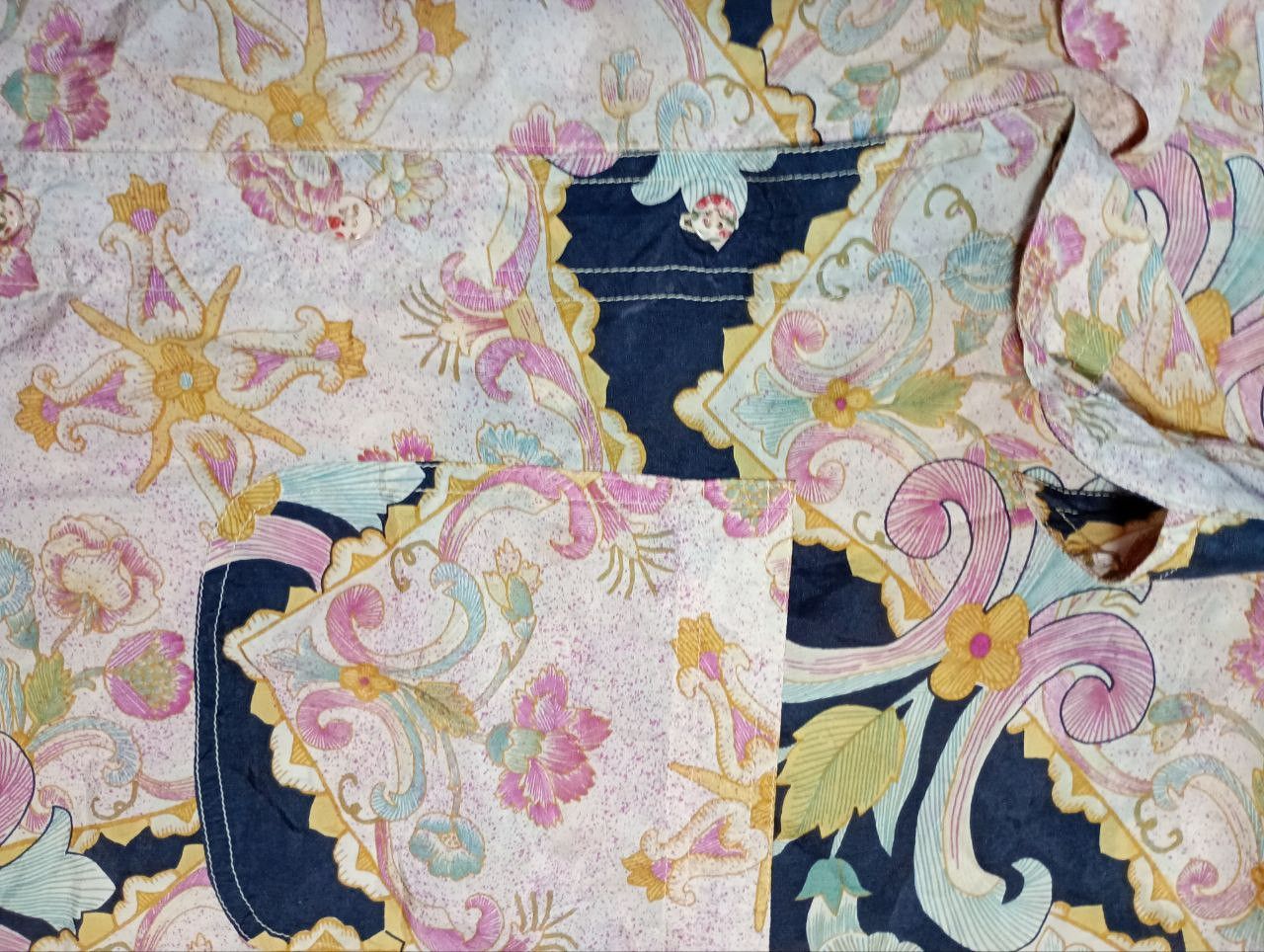 Vintage Any Way Classic Silk Shirt Vintage 90's Size US XL / EU 56 / 4 - 4 Thumbnail