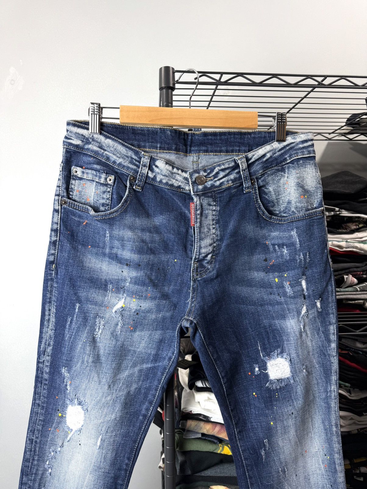 Dsquared2 Designer Dsquared2 Denim Pants Streetwear Dripp Size US 33 - 3 Thumbnail
