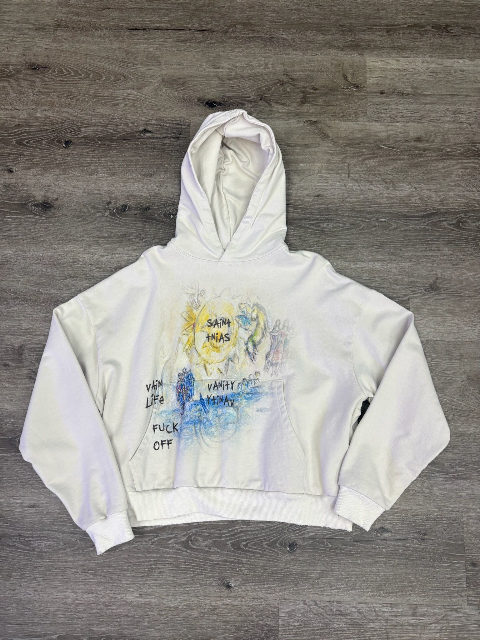 Saint Vanity Saint Vanity "Vain Life" Hoodie (Cream) Size US XL / EU 56 / 4 - 1 Thumbnail