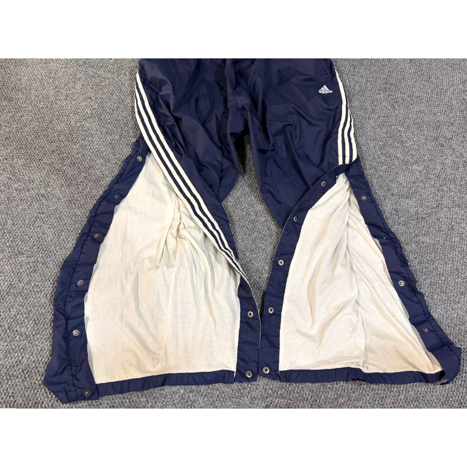 Adidas VINTAGE adidas Track Pants Mens 2XL Blue Stripe Tear Away Snap 90s Boys Girls Mens? Size US 39 - 5 Thumbnail