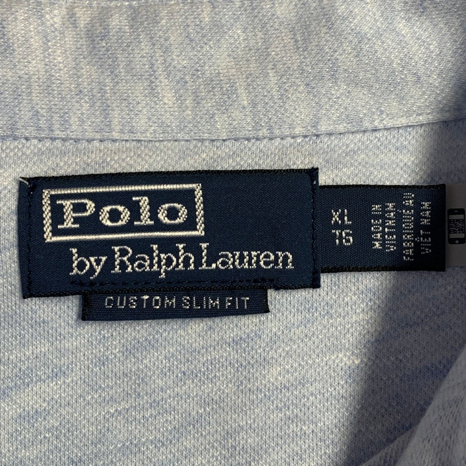 Polo Ralph Lauren Size XL Blue Cotton Linen One Pocket Polo Size US XL / EU 56 / 4 - 4 Thumbnail