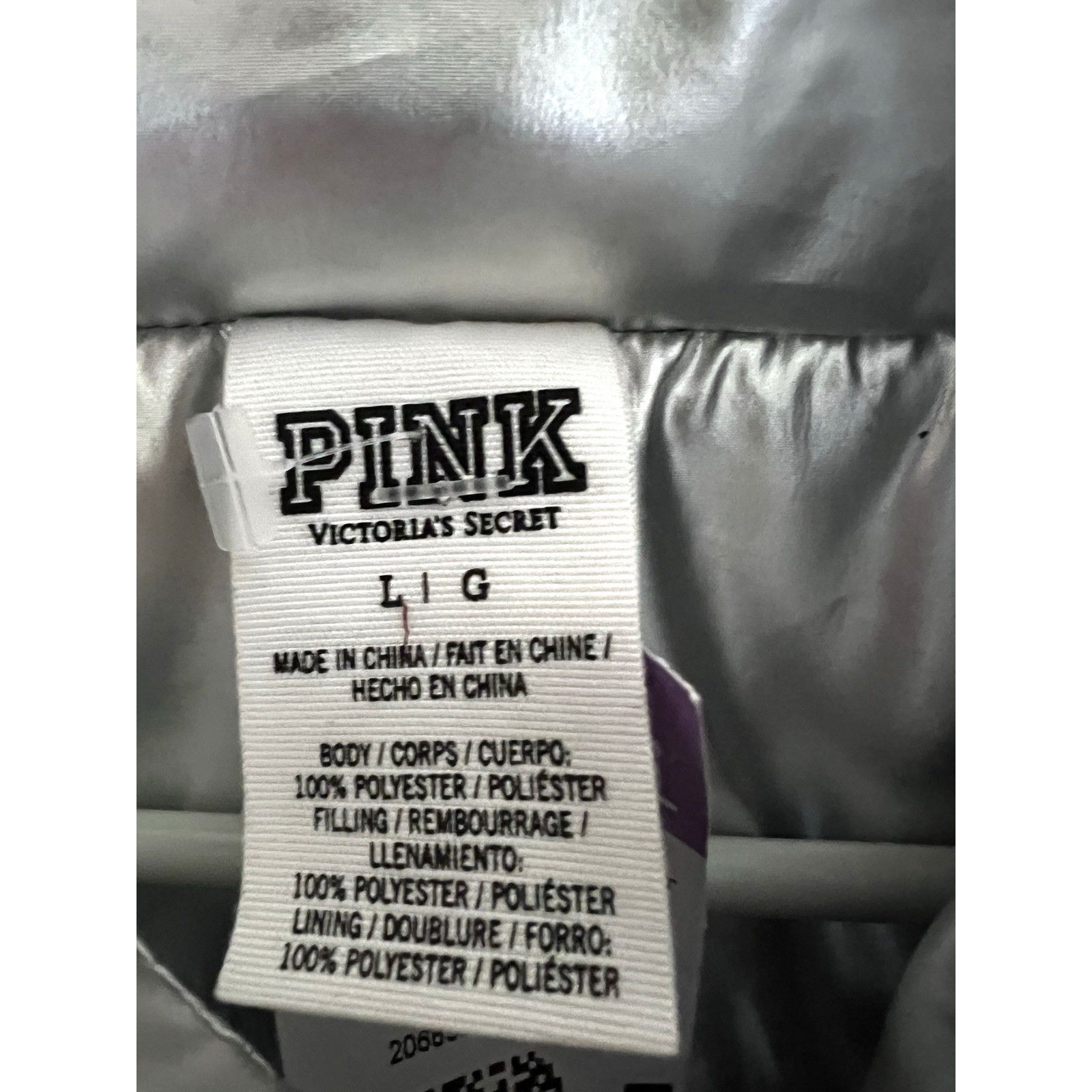 Victoria's Secret Victorias Secret Metallic Silver Zip Up Puffer Vest Jacket L Size L / US 10 / IT 46 - 11 Thumbnail