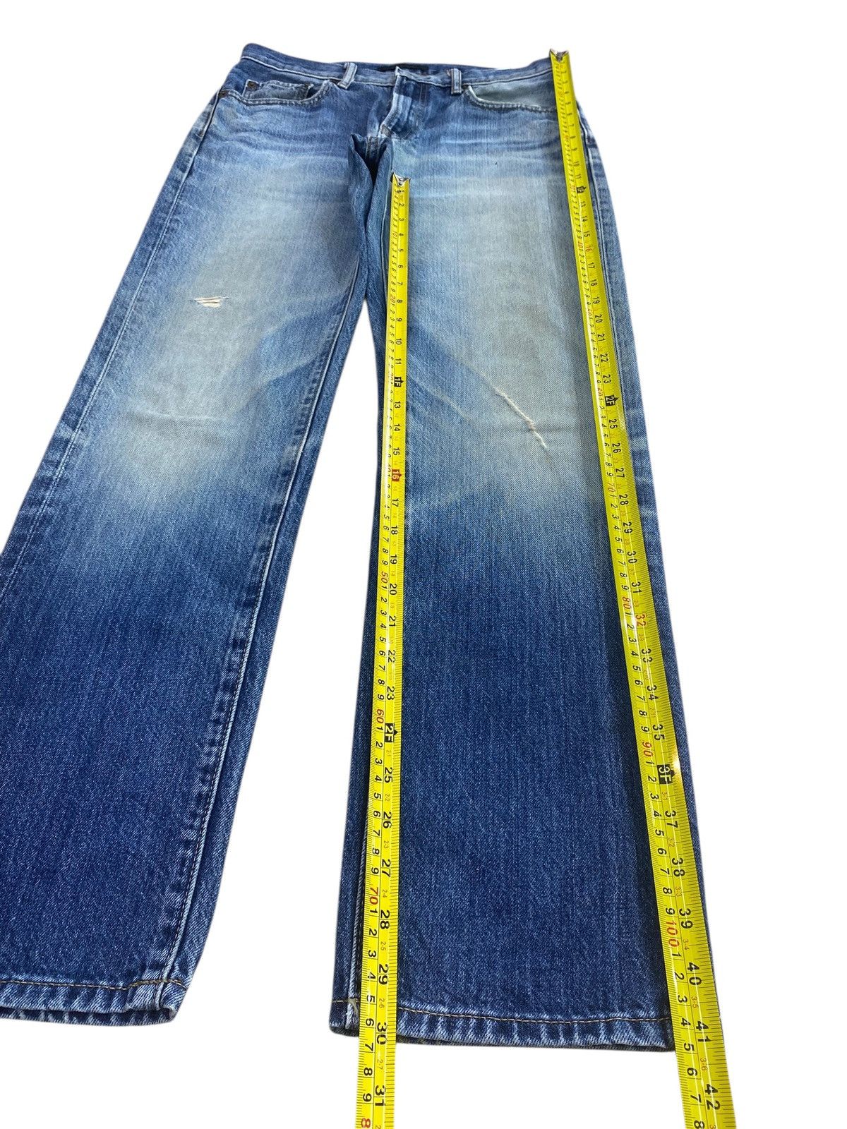 Uniqlo Uniqlo Whiskers Faded Wash Style Straight Cut Jeans Size US 30 / EU 46 - 8 Thumbnail