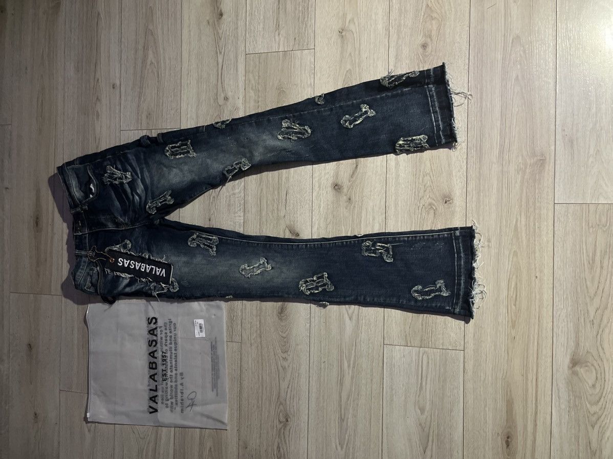 Valabasas Blue Washed Stacked Valabasas Jeans Size US 32 / EU 48 - 3 Thumbnail