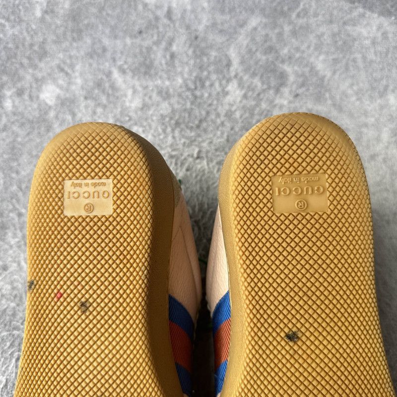 Gucci Gucci G74 Web Leather Fashion Sneakers for Women Size US 5 / IT 35 - 6 Thumbnail