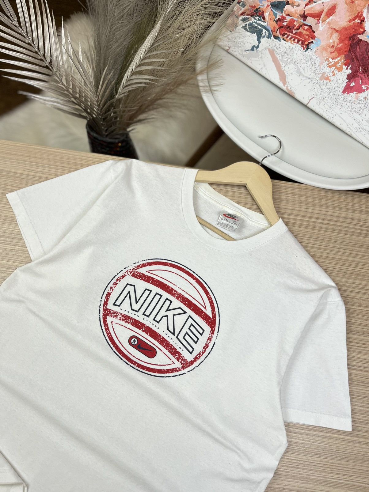 Nike Vintage Nike tee big logo rare size M Size US M / EU 48-50 / 2 - 2 Thumbnail