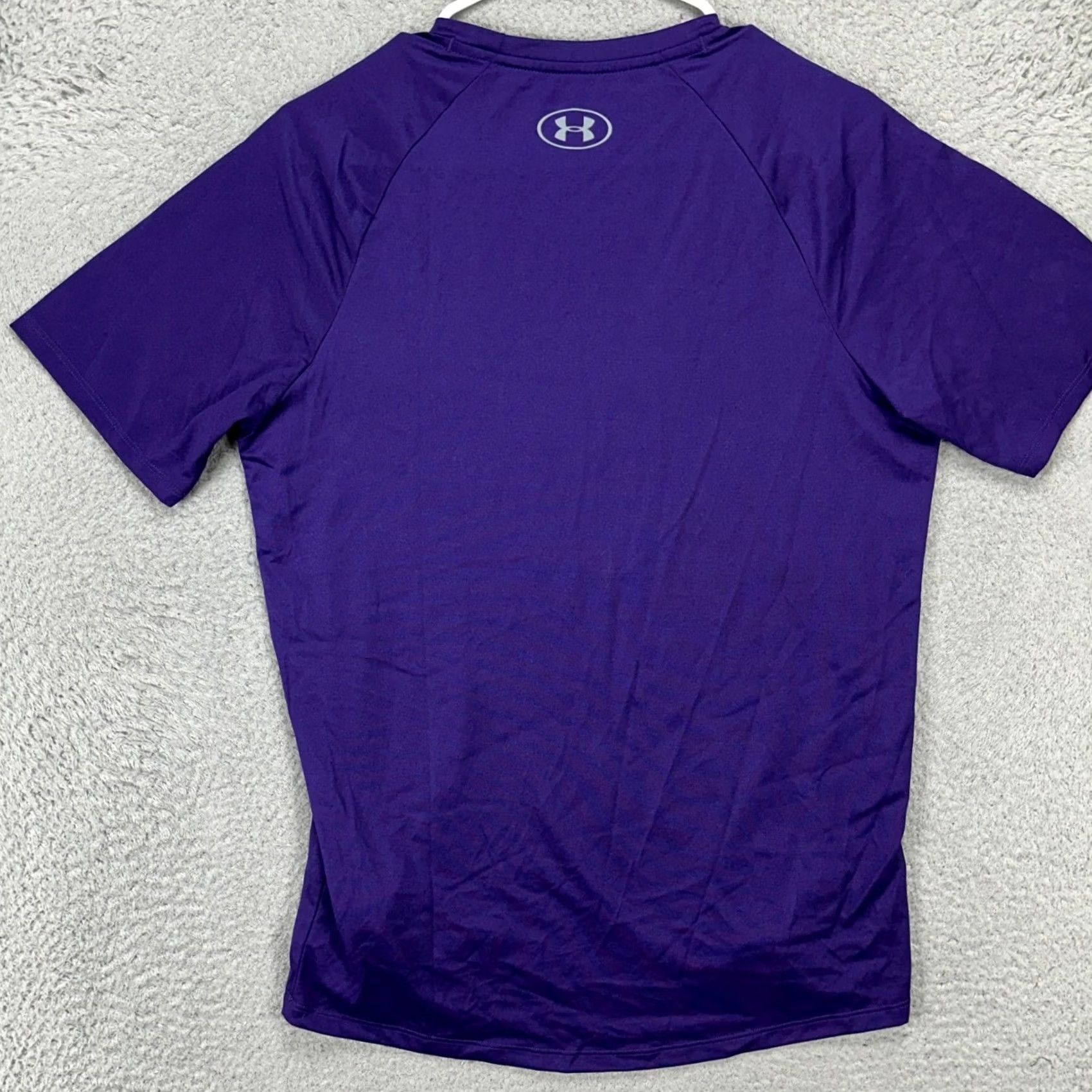 Under Armour Under Armour The Tech Tee T-Shirt Mens Small Purple East Carolina Pirates Logo Crew Neck Short Sleeve Size US S / EU 44-46 / 1 - 2 Thumbnail