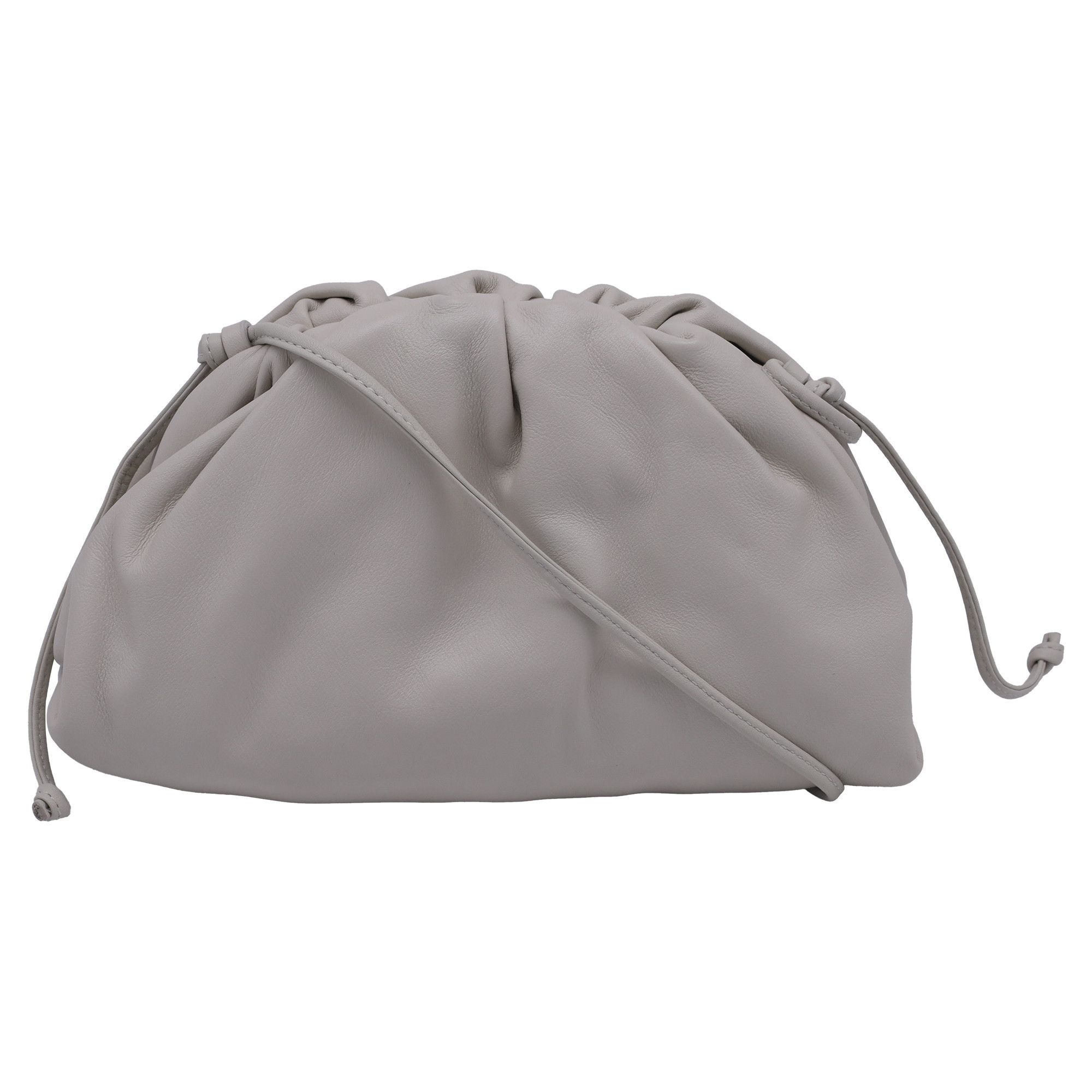 Bottega Veneta Bottega Veneta Mini Pouch Bag in Light Grey Calf Leather Size ONE SIZE - 1 Thumbnail