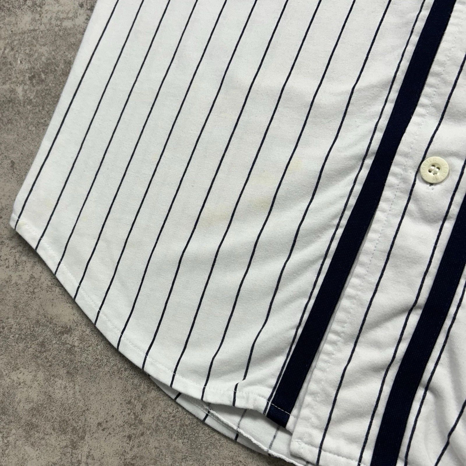 MLB × Starter × Vintage ATLANTA BRAVES TOM GLAVINE #42 STARTER PINSTRIPE JERSEY Size US L / EU 52-54 / 3 - 8 Thumbnail