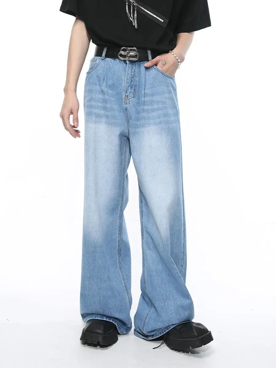 Japanese Brand Retro loose high street wide leg jeans Size US 32 / EU 48 - 2 Thumbnail