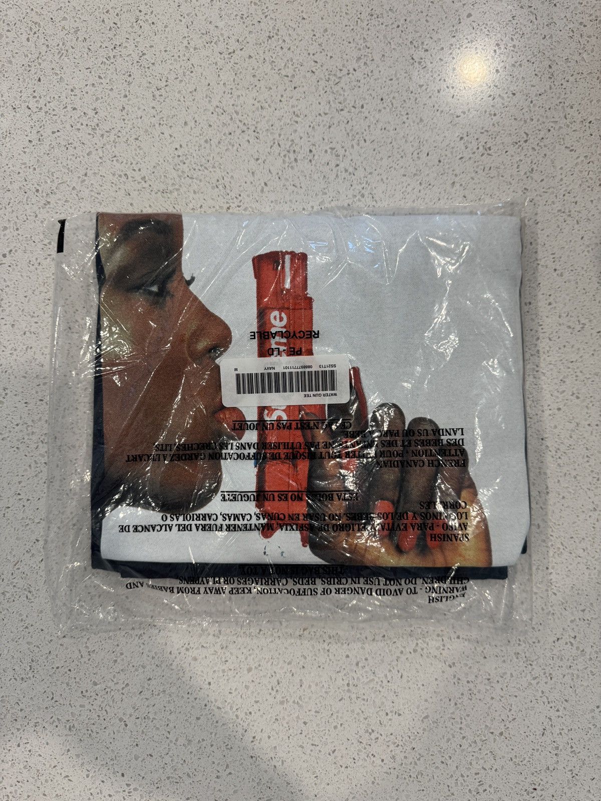 Supreme Supreme Water Gun Tee Navy Size US M / EU 48-50 / 2 - 1 Thumbnail
